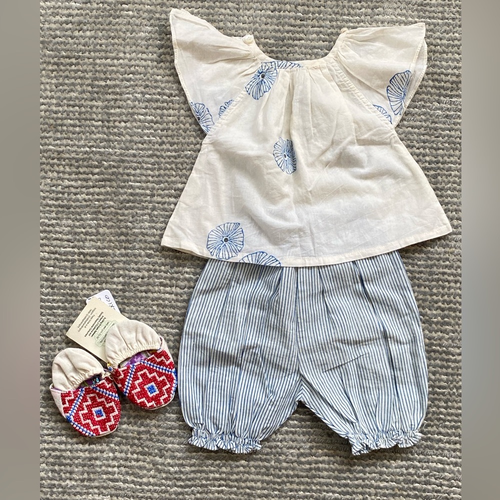 NWT KETIKETA Girls Matching Outfit with Shoes - 3 Months